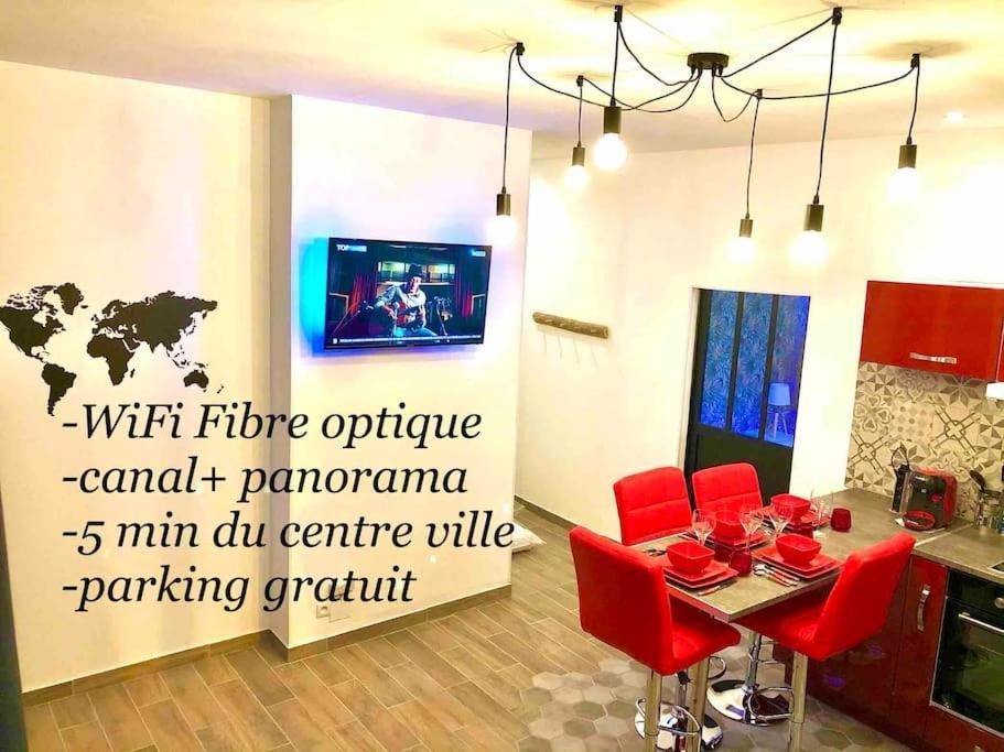 Le Led Room,Centre Ville Place De Parking Gratuite Sens Luaran gambar